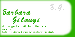barbara gilanyi business card